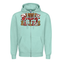 Seafoam busy raising ballers baseball Zipper Hoodie - Jasminsmagicworld