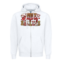 White busy raising ballers baseball Zipper Hoodie - Jasminsmagicworld