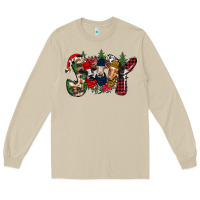 Mushroom joy Christmas cows Long Sleeve Tee - CowhideDigitalArt