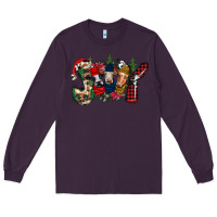 Plum joy Christmas cows Long Sleeve Tee - CowhideDigitalArt