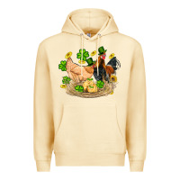Pina Colada st patricks day farm chicken rooster chick  shamrock gold Premium Hoodie - Artiststas