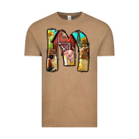 Vintage Coffee farm life alphabet lowercase letters m Vintage Tee - BundleAndBundleShop