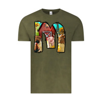 Vintage Olive farm life alphabet lowercase letters m Vintage Tee - BundleAndBundleShop