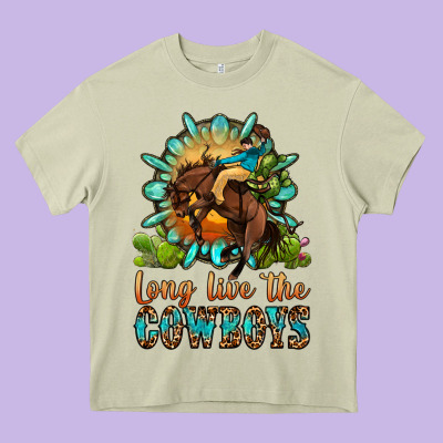 Long Live The Cowboys Heavy Core Tee Designed By Oliviacreatesart