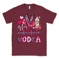 Burgundy v is for vodka Classic Tee - OliviaCreatesArt