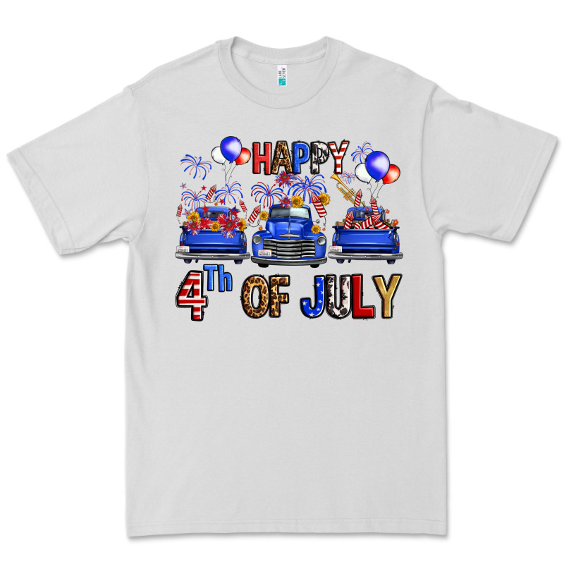 Western Truck Hello Fourth Of July America Premium Tee by FaDigitalArtStudio | Teevron