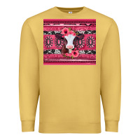 Antique Gold pink gemstone baby calf western valentines day Premium Sweatshirt - Jasminsmagicworld