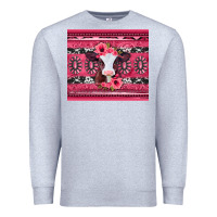 Heather Grey pink gemstone baby calf western valentines day Premium Sweatshirt - Jasminsmagicworld