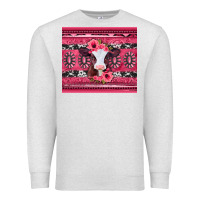 Oatmeal Heather pink gemstone baby calf western valentines day Premium Sweatshirt - Jasminsmagicworld