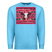 Ocean Blue pink gemstone baby calf western valentines day Premium Sweatshirt - Jasminsmagicworld