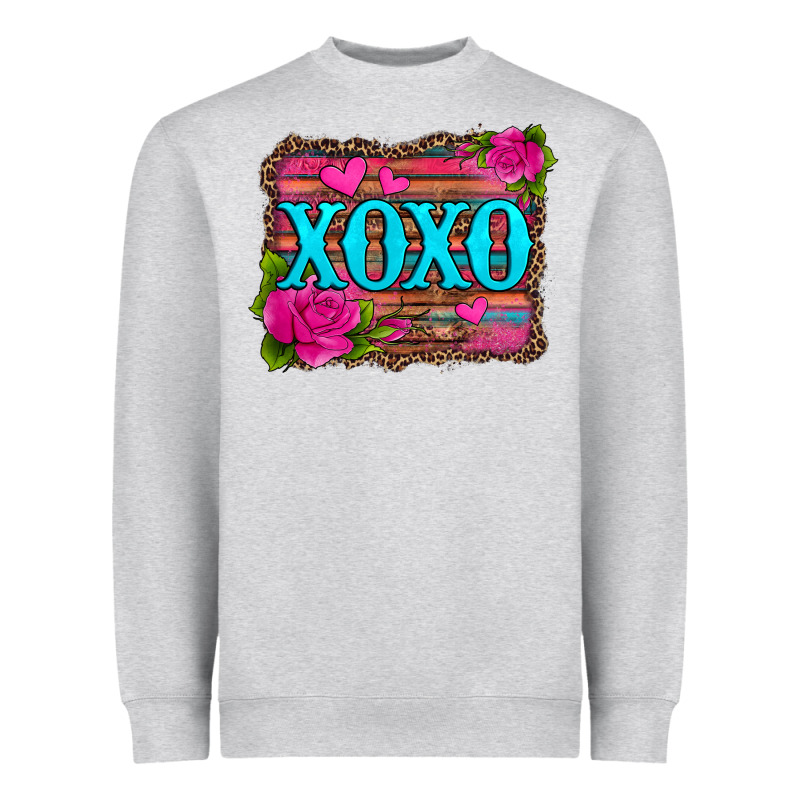 Xoxo Valentine's Day Pink Roses And Hearts Heavyweight Sweatshirt by Jasminsmagicworld | Teevron