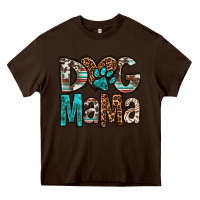 Chocolate Brown dog mama Heavy Core Tee - OliviaCreatesArt