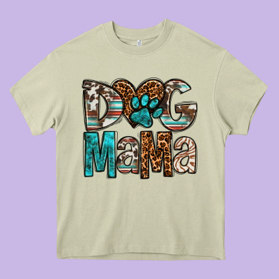 Dog Mama Heavy Core Tee Designed By Oliviacreatesart