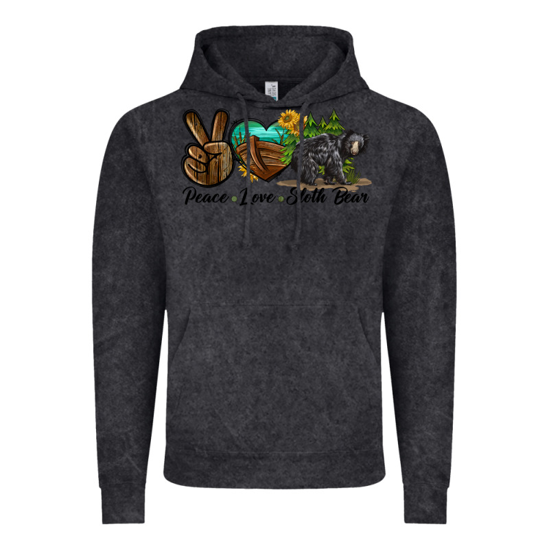 Peace Love Sloth Bear Vintage Hoodie by LillyAllenDesigns | Teevron
