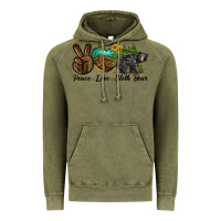 Vintage Olive peace love sloth bear Vintage Hoodie - LillyAllenDesigns