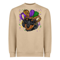 Mardi Gras Hat Dachshund Puppy Heavyweight Sweatshirt | Teevron