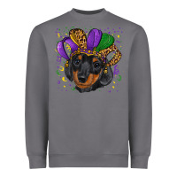 Storm mardi gras hat dachshund puppy Heavyweight Sweatshirt - RanaPortraitStore