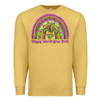 Antique Gold happy mardi gras y'all rainbow Premium Sweatshirt - Jasminsmagicworld