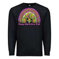 Black happy mardi gras y'all rainbow Premium Sweatshirt - Jasminsmagicworld
