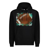 Black sports football background Premium Hoodie - Artiststas
