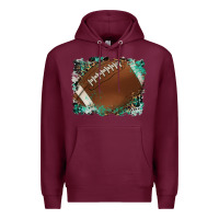 Burgundy sports football background Premium Hoodie - Artiststas