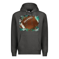 Charcoal Heather sports football background Premium Hoodie - Artiststas