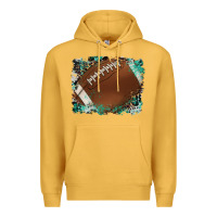 Mustard sports football background Premium Hoodie - Artiststas