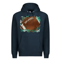Navy sports football background Premium Hoodie - Artiststas