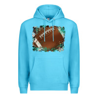 Ocean Blue sports football background Premium Hoodie - Artiststas