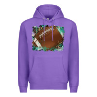 Purple sports football background Premium Hoodie - Artiststas