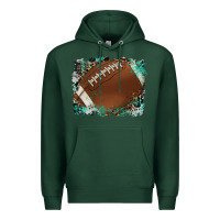 Sports Green sports football background Premium Hoodie - Artiststas