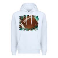 White sports football background Premium Hoodie - Artiststas