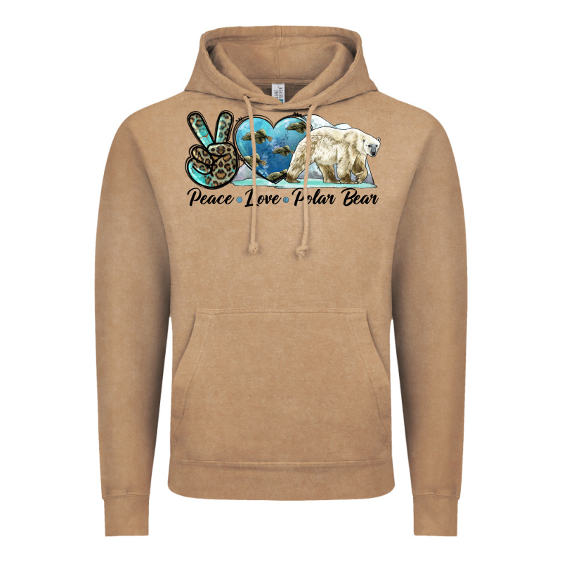 Peace Love Polar Bear Vintage Hoodie by LillyAllenDesigns | Teevron