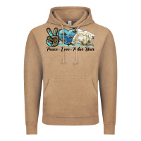 Vintage Coffee peace love polar bear Vintage Hoodie - LillyAllenDesigns
