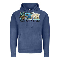 Vintage Denim peace love polar bear Vintage Hoodie - LillyAllenDesigns