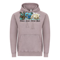 Vintage Zinc peace love polar bear Vintage Hoodie - LillyAllenDesigns