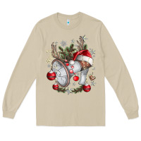 Mushroom Merry Christmas Long Sleeve Tee - CowhideDigitalArt