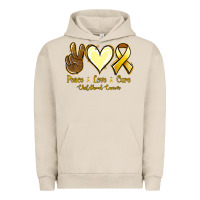 Pigment French Oak Peace Love Cure Childhood Cancer Urban Hoodie - Jasminsmagicworld