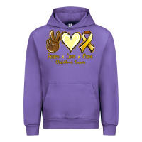 Tulip Peace Love Cure Childhood Cancer Urban Hoodie - Jasminsmagicworld