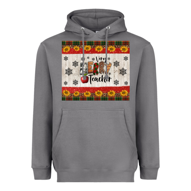 Very Merry Teacher Heavyweight Hoodie by Jasminsmagicworld | Teevron