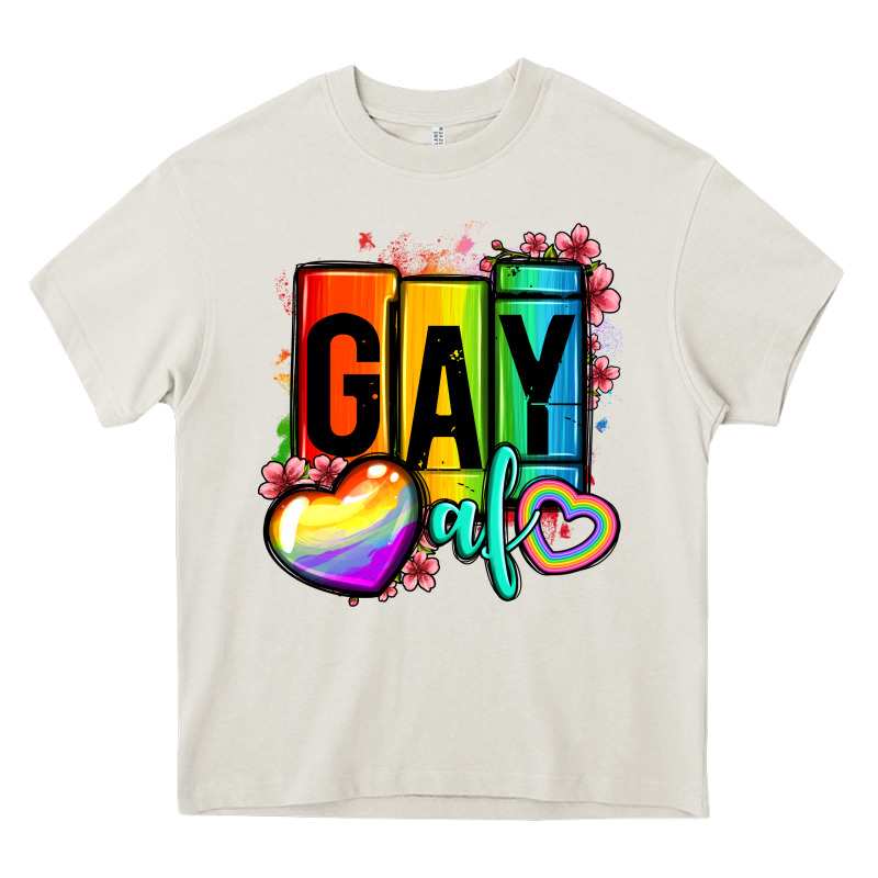 Gay Af Heavy Core Tee by OliviaCreatesArt | Teevron