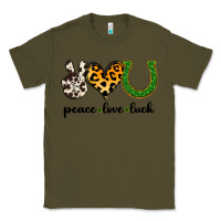 Army Green Peace Love Luck Classic Tee - Jasminsmagicworld