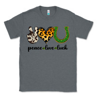 Charcoal Heather Peace Love Luck Classic Tee - Jasminsmagicworld
