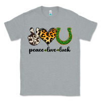 Heather Grey Peace Love Luck Classic Tee - Jasminsmagicworld
