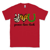 Red Peace Love Luck Classic Tee - Jasminsmagicworld
