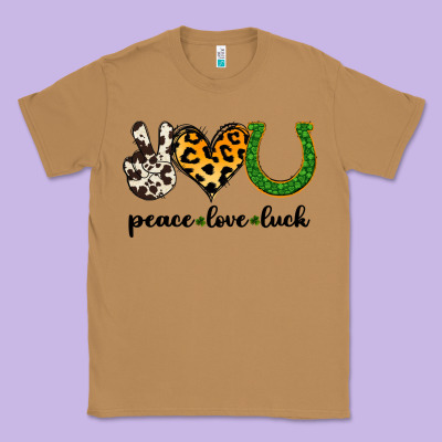 Peace Love Luck Classic Tee Designed By Jasminsmagicworld