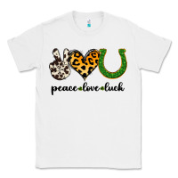 White Peace Love Luck Classic Tee - Jasminsmagicworld