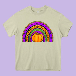 Halloween Rainbow Heavy Core Tee Designed By Jasminsmagicworld