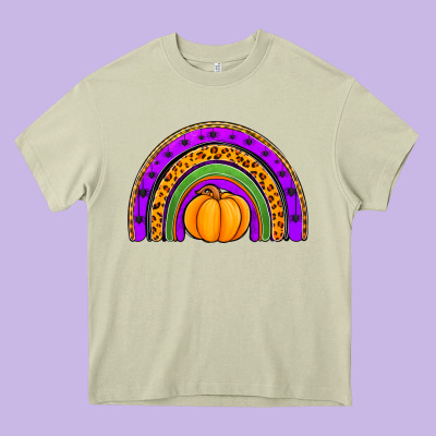 Halloween Rainbow Heavy Core Tee Designed By Jasminsmagicworld