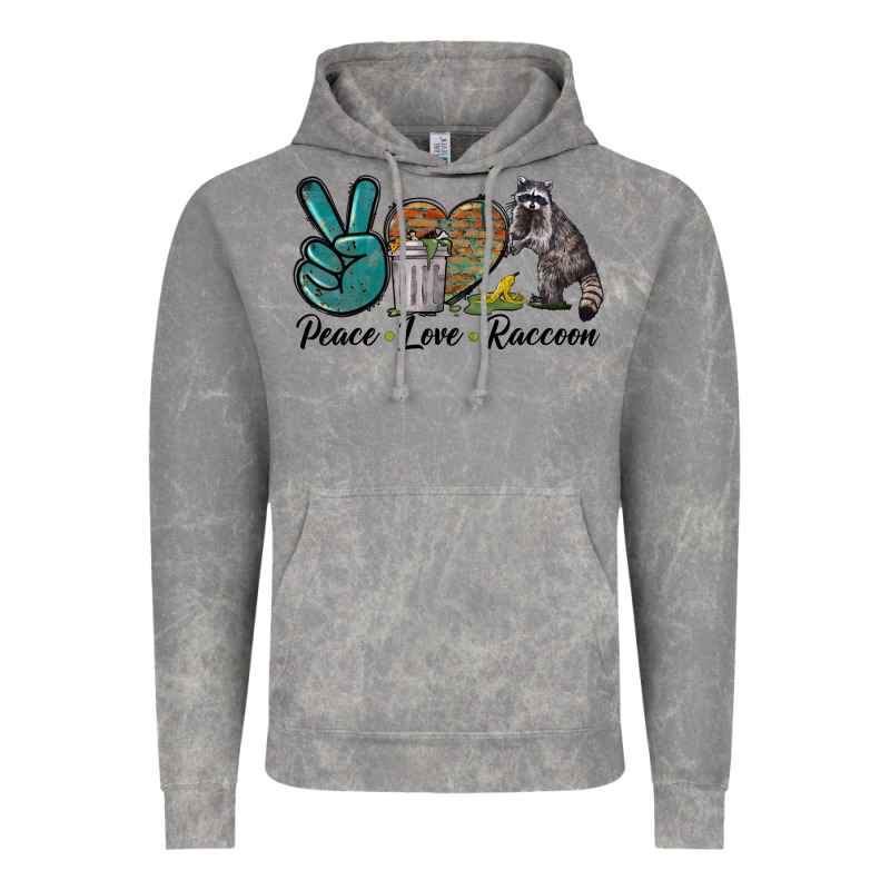 Peace Love Raccoon Vintage Hoodie by LillyAllenDesigns | Teevron